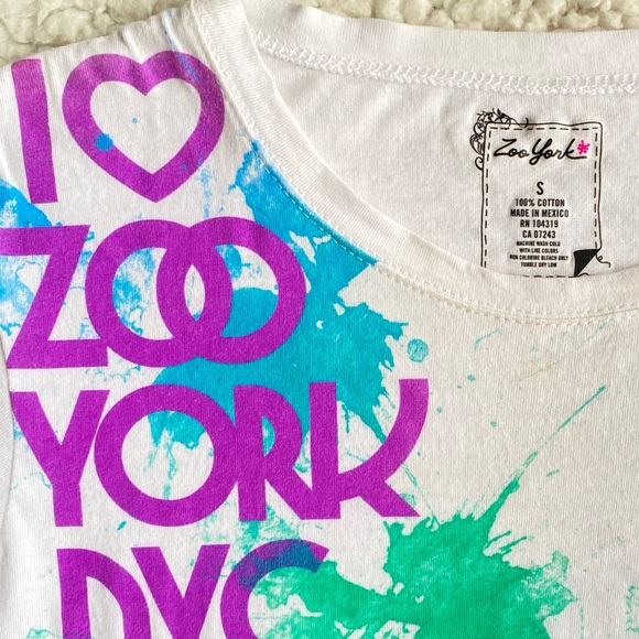 Zoo York Y2K cotton candy paint graphic cotton T shirt - Picture 4 of 4